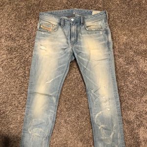 Diesel Thavar Slim Straight 33x32 Light Wash Jeans